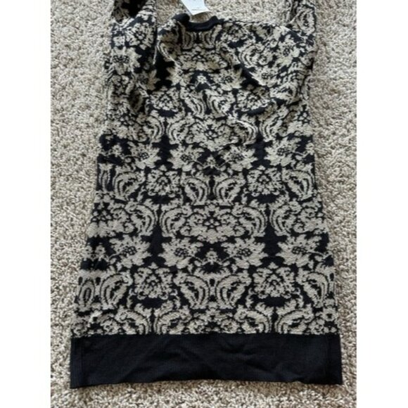 New York & Company Black Gold Floral V-Neck Cardigan Button up Size XS - Picture 11 of 13